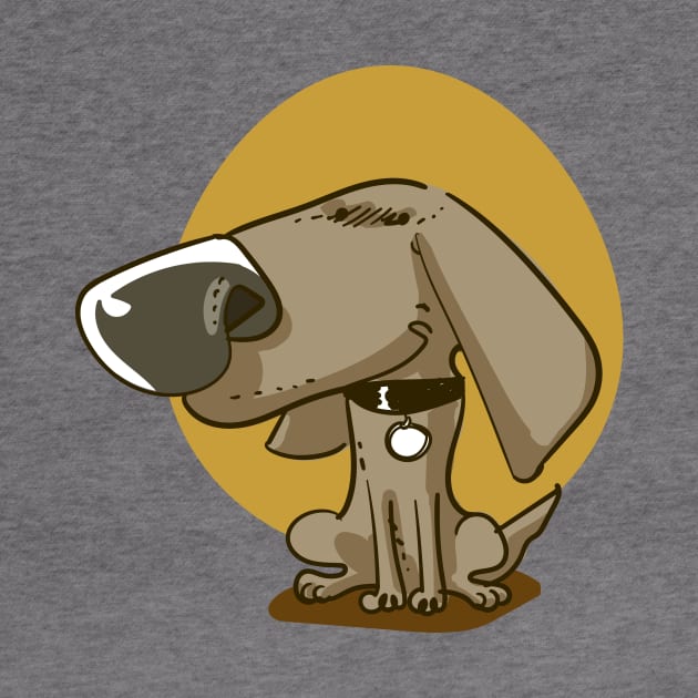 brown puppy sweet dog funny cartoon by anticute